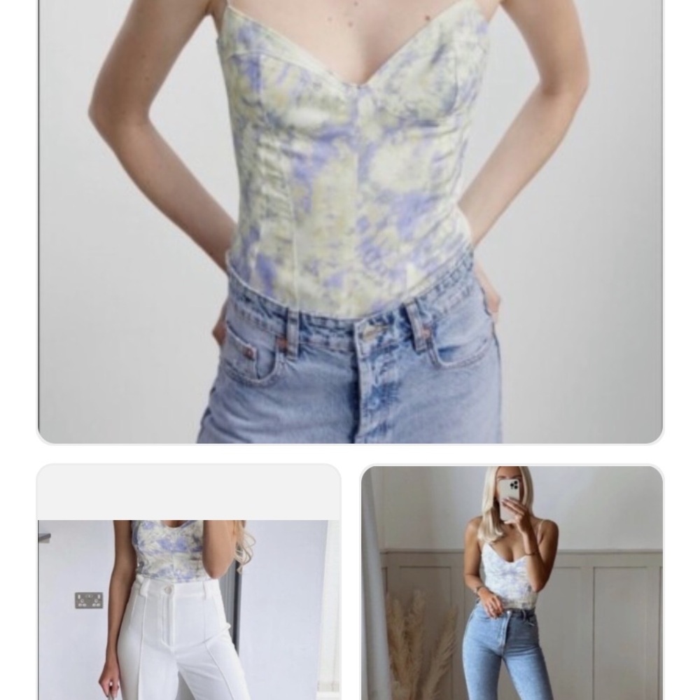 NWT! Zara Bodysuit in Light Purple and Cream size M